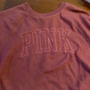 Victoria’s Secret Pink Maroon Crewneck Sweatshirt